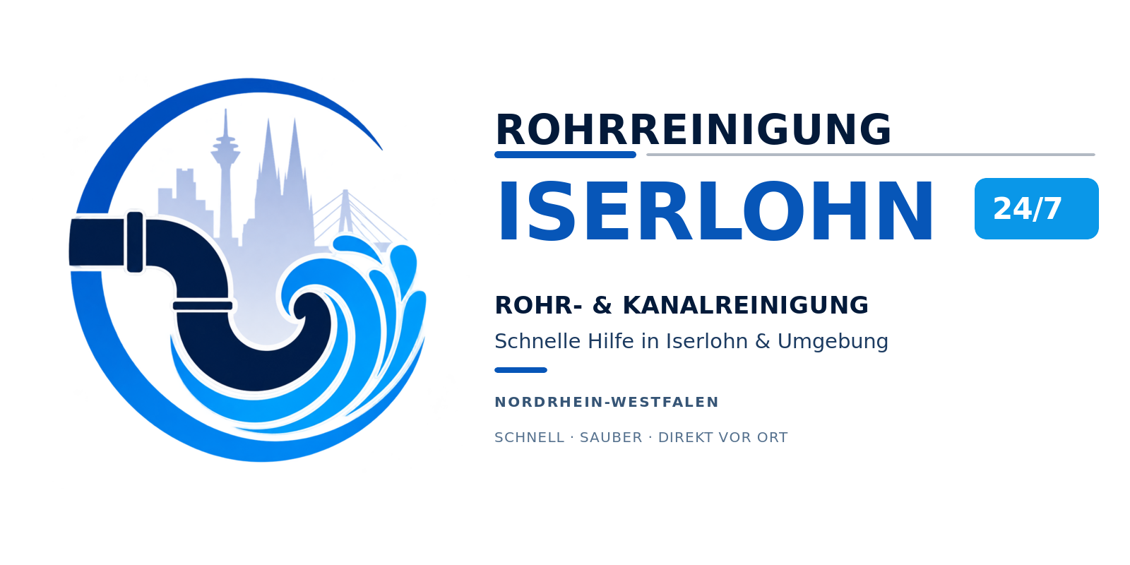 Iserlohn Rohrreinigung Kanalreinigung Notdienst Logo